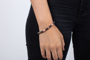 Armband Hämatit & Andenopal mit Silber #108