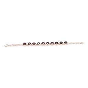 Armband Granat rot in Silber #128