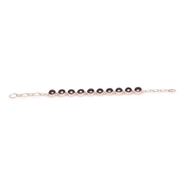 Armband Granat rot in Silber #128