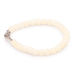 Armband Calcit gelb mit Engelsflügel in Silber