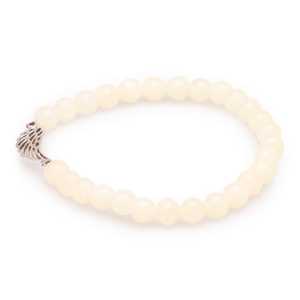 Armband Calcit gelb mit Engelsflügel in Silber #133