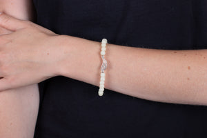 Armband Calcit gelb mit Engelsflügel in Silber #133
