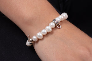 Armband Perlen mit Silber #143