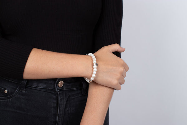 Armband Perlen mit Silber #143