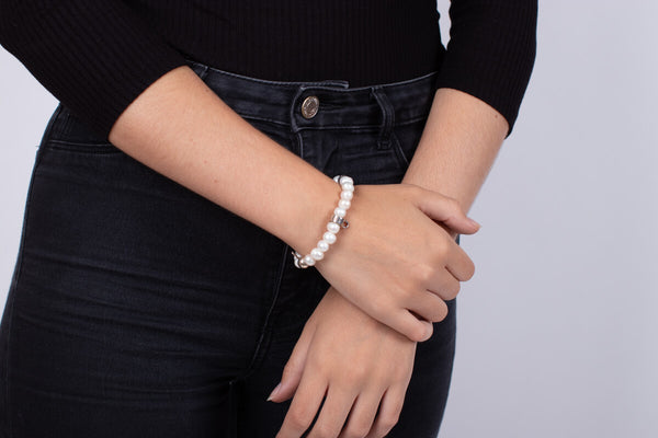 Armband Perlen mit Silber #143