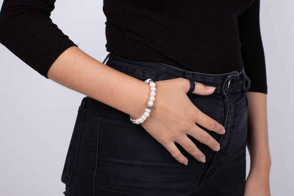 Armband Perlen mit Silber #143