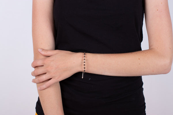 Armband Rauchquarz mit Silber #176