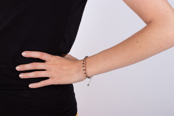 Armband Rauchquarz mit Silber #176