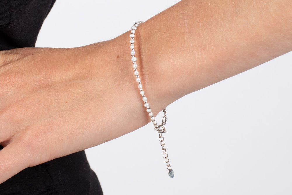 Armband Perlen mit Silber #180