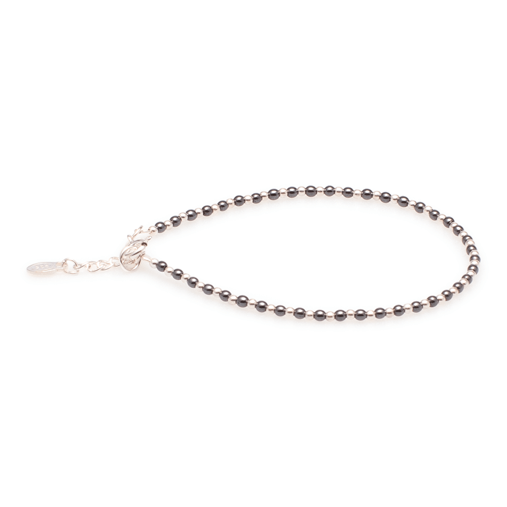 Armband Hämatit mit Silber #182