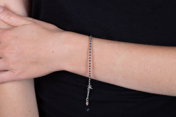 Armband Hämatit mit Silber #182
