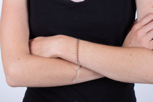 Armband Hämatit mit Silber #182