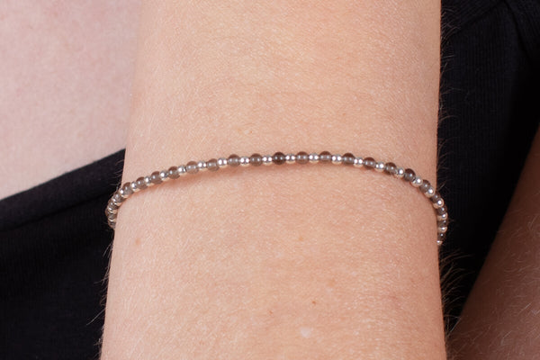 Armband Rauchquarz mit Silber #183