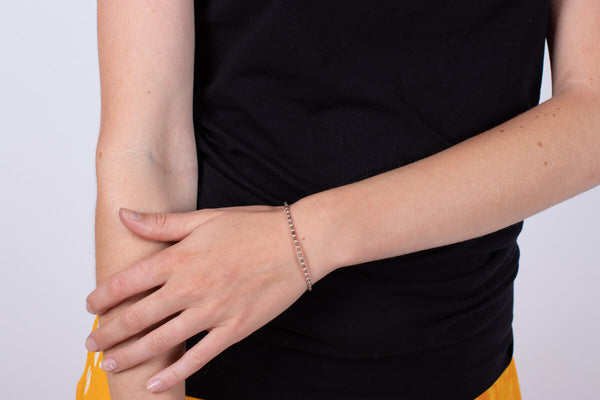 Armband Rauchquarz mit Silber #183