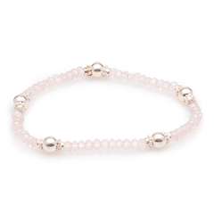 Armband Bergkristall facettiert mit Silber