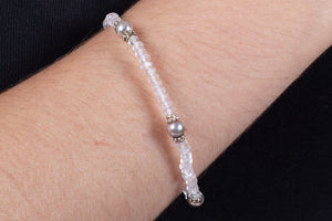 Armband Bergkristall mit Silber #187
