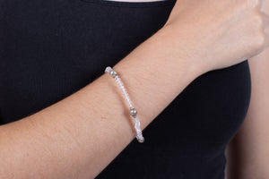 Armband Bergkristall mit Silber #187