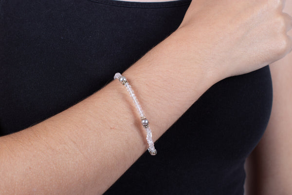 Armband Bergkristall mit Silber #187