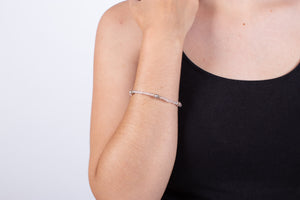 Armband Bergkristall mit Silber #187