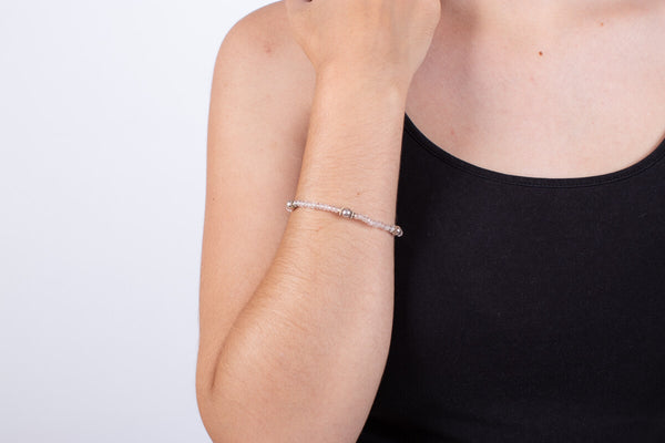 Armband Bergkristall mit Silber #187