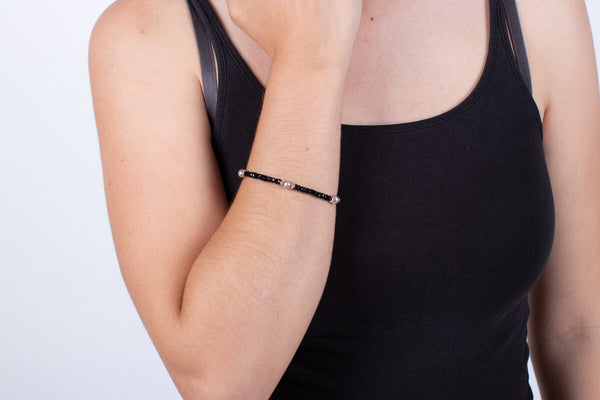 Armband Onyx mit Silber #189