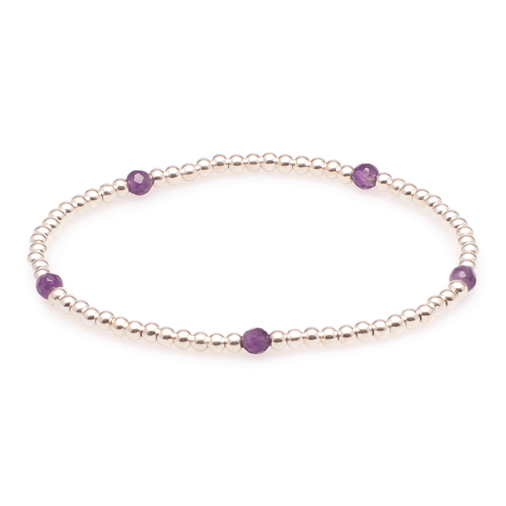 Armband Silber mit Amethyst #193