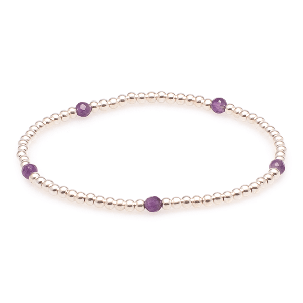 Armband Silber mit Amethyst #193