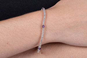 Armband Silber mit Amethyst #193