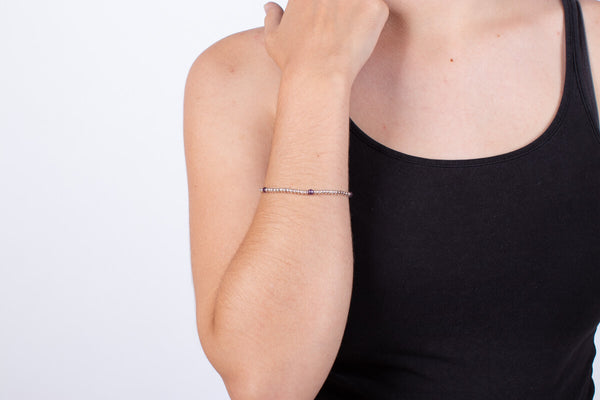 Armband Silber mit Amethyst #193
