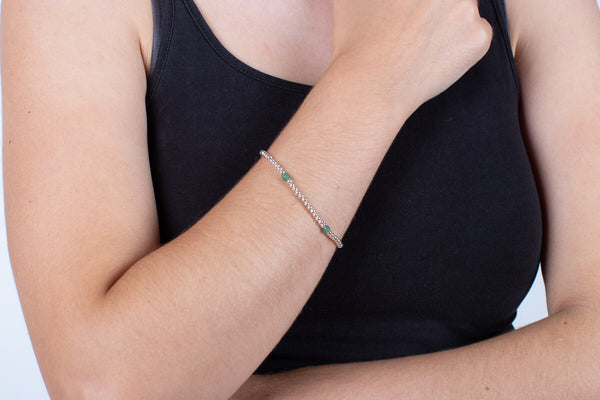 Armband Silber mit Aventurin #195