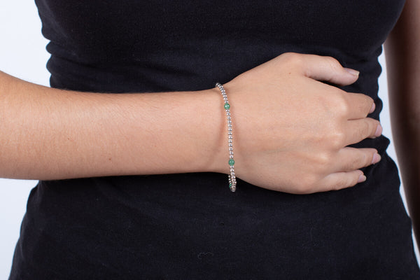 Armband Silber mit Aventurin #195