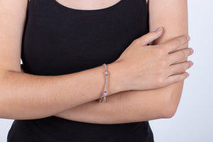 Armband Silber mit Amethyst #196