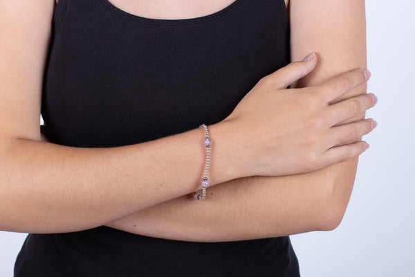 Armband Silber mit Amethyst #196