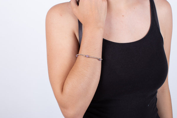Armband Silber mit Amethyst #196