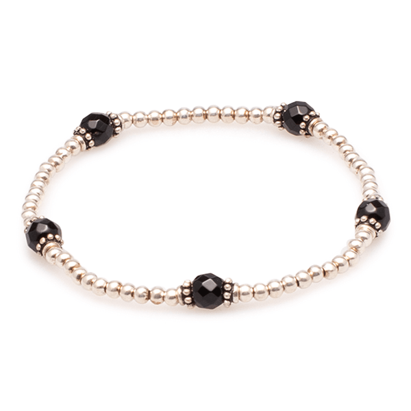 Armband Silber mit Onyx #197