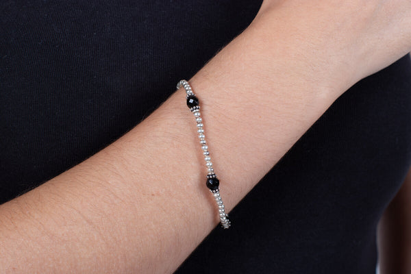 Armband Silber mit Onyx #197