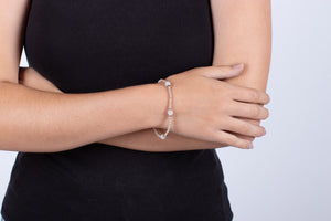Armband Silber mit Rosenquarz #198
