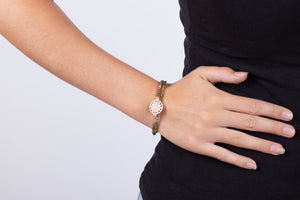 Armband (doppelt) Labradorith mit Symbol der Blume des Lebens in Silber #203