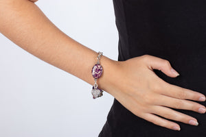 Armband Jaspis & Amethyst & Silber #218