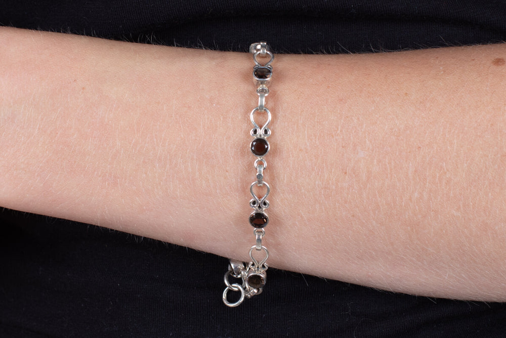 Armband Rauchquarz & Silber #219