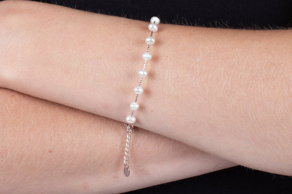 Armband Perlen mit Silber #284