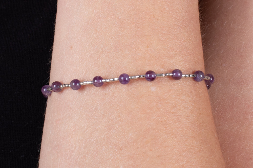 Armband Amethyst mit Silber #286
