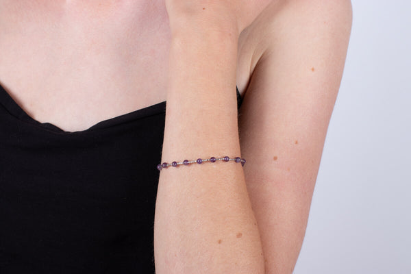 Armband Amethyst mit Silber #286