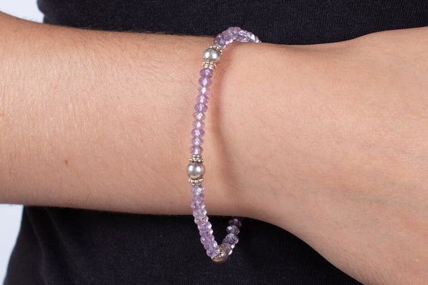 Armband Amethyst mit Silber #287