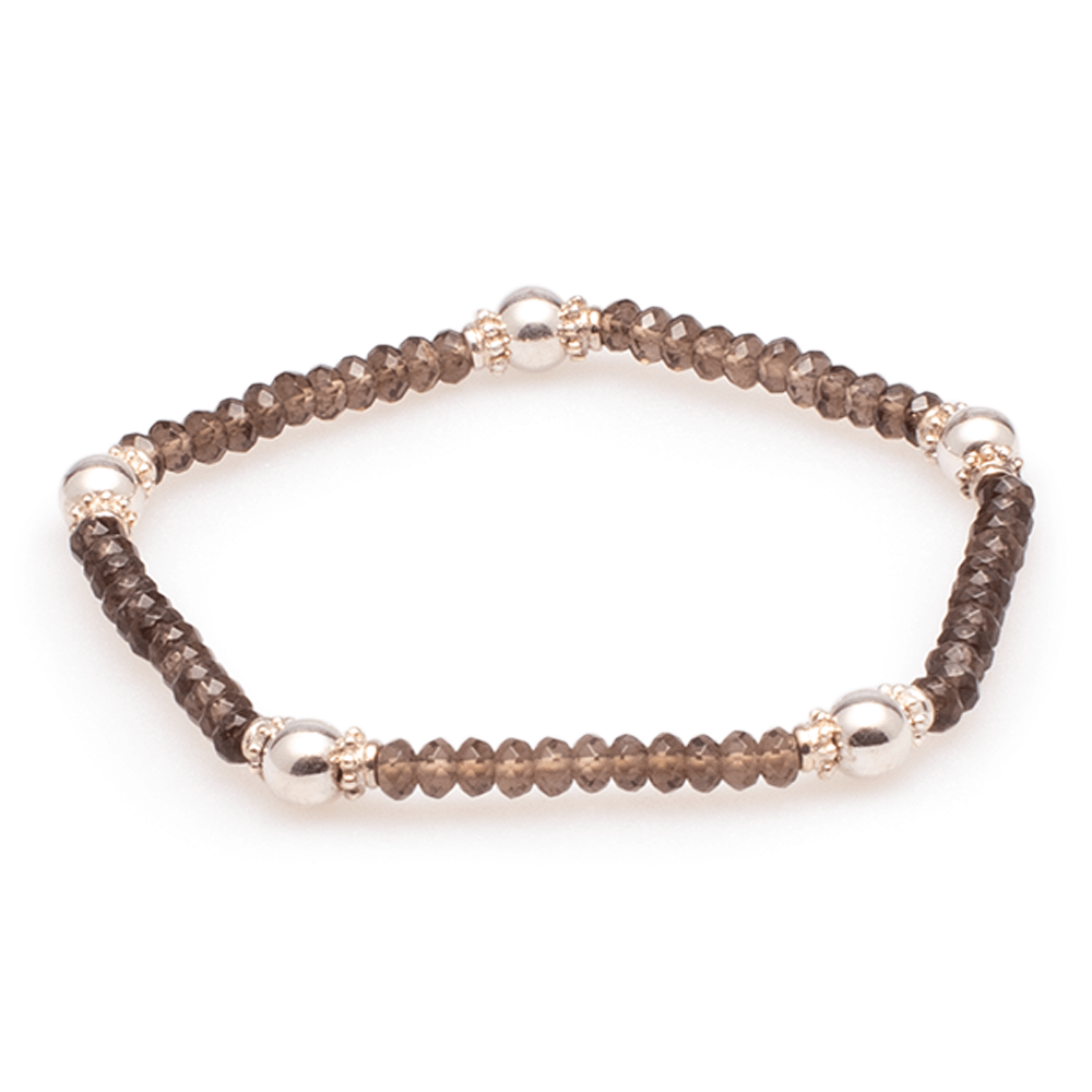 Armband Rauchquarz mit Silber #288