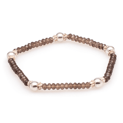 Armband Rauchquarz mit Silber