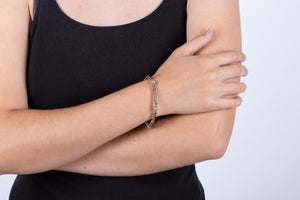 Armband Rauchquarz mit Silber #288