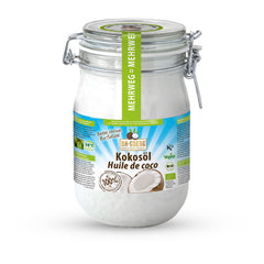 Premium Bio-Kokosöl 1000 ml (im Bügelglas)