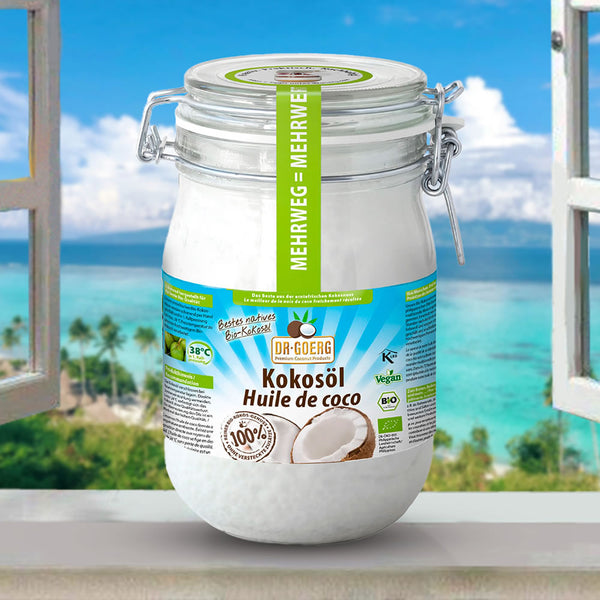 Premium Bio-Kokosöl 1000 ml (im Bügelglas)