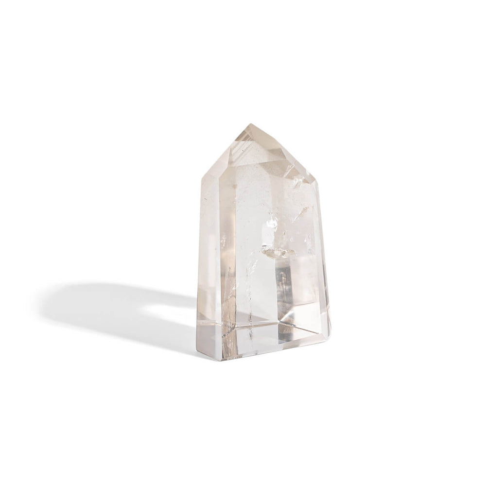Bergkristall Phantomquarz Spitze (H: 9 cm)
